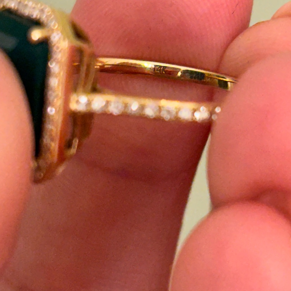 Effy Green Onyx and Diamond Ring - Picture 5 of 6